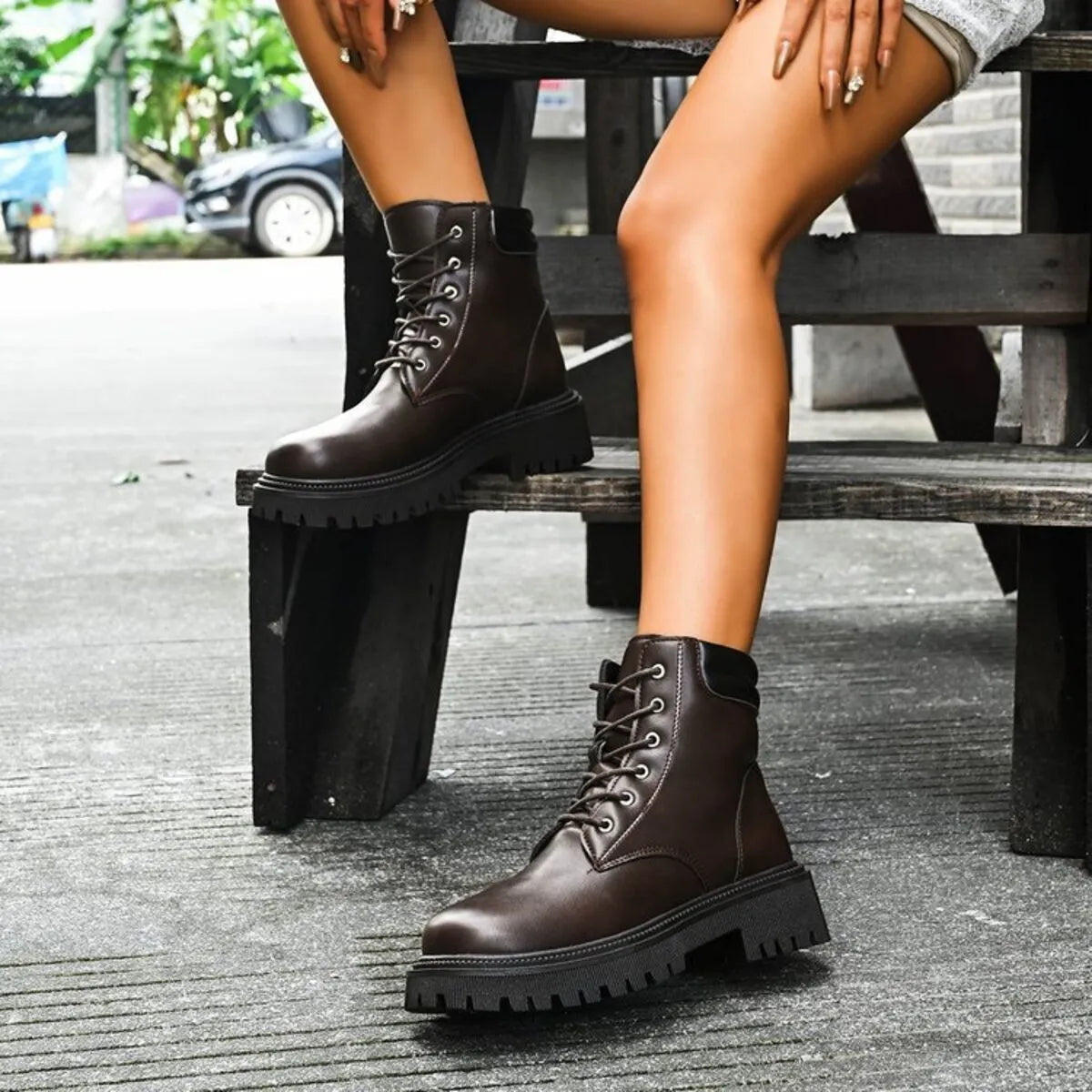 Lace Up Platform Boots