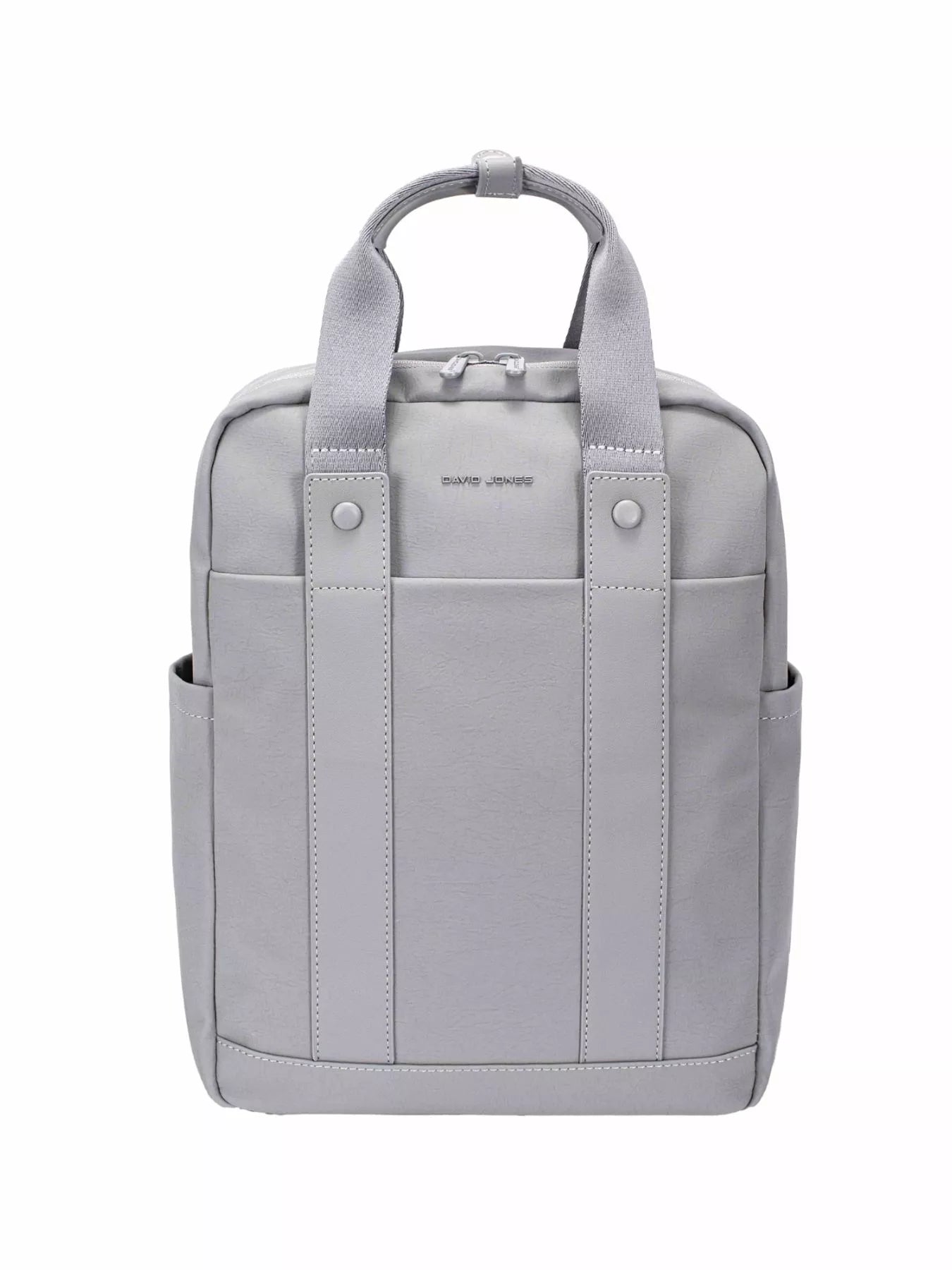 David Jones Canvas Backpack Bag with Dual Handle STEEL GRAY One Size