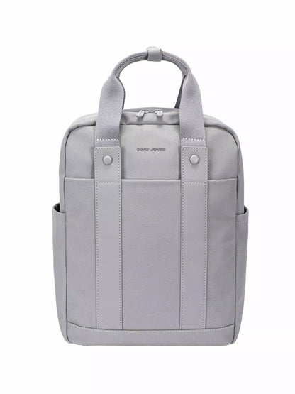 David Jones Canvas Backpack Bag with Dual Handle STEEL GRAY One Size