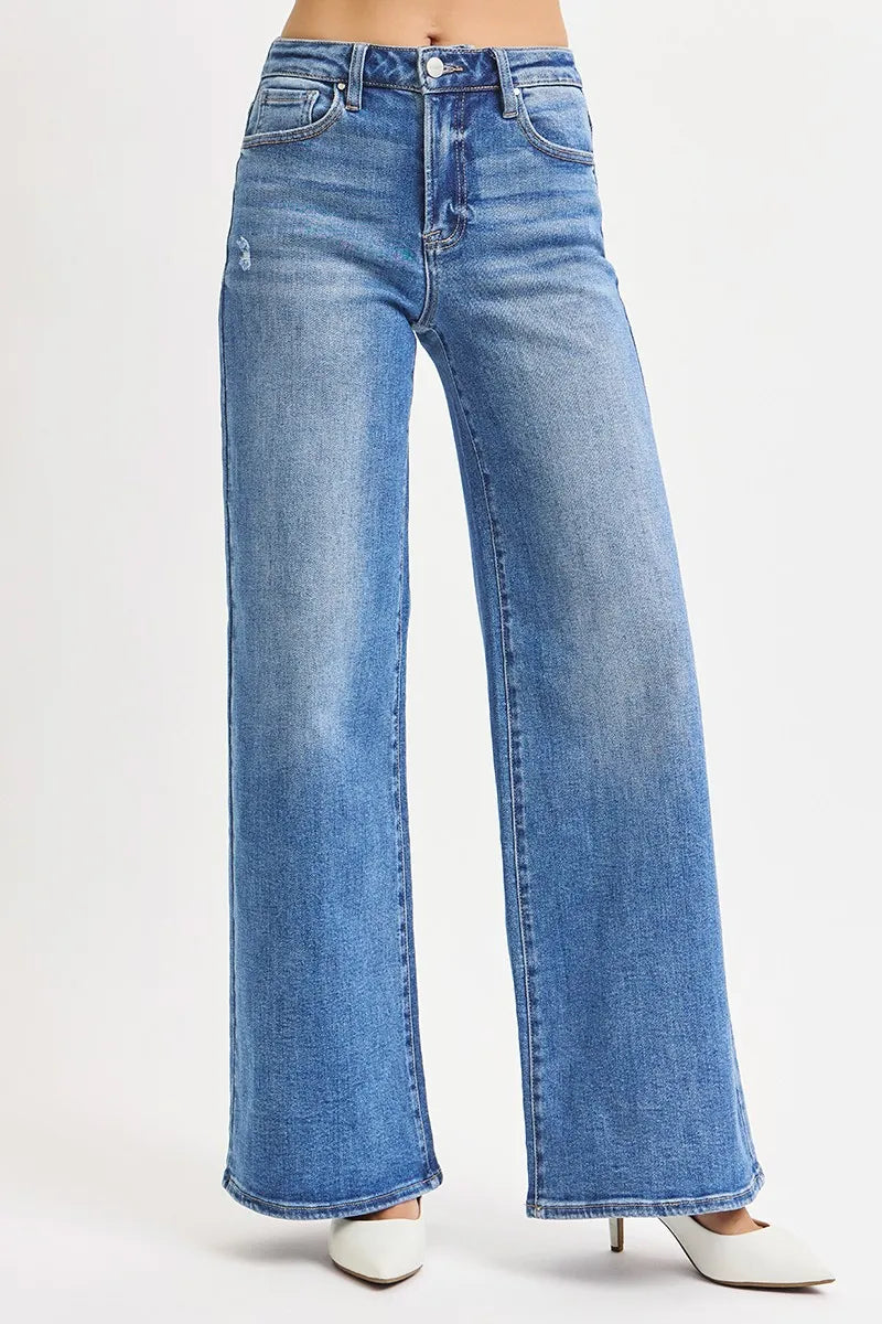 RISEN Full Size High Rise Wide Leg Jeans