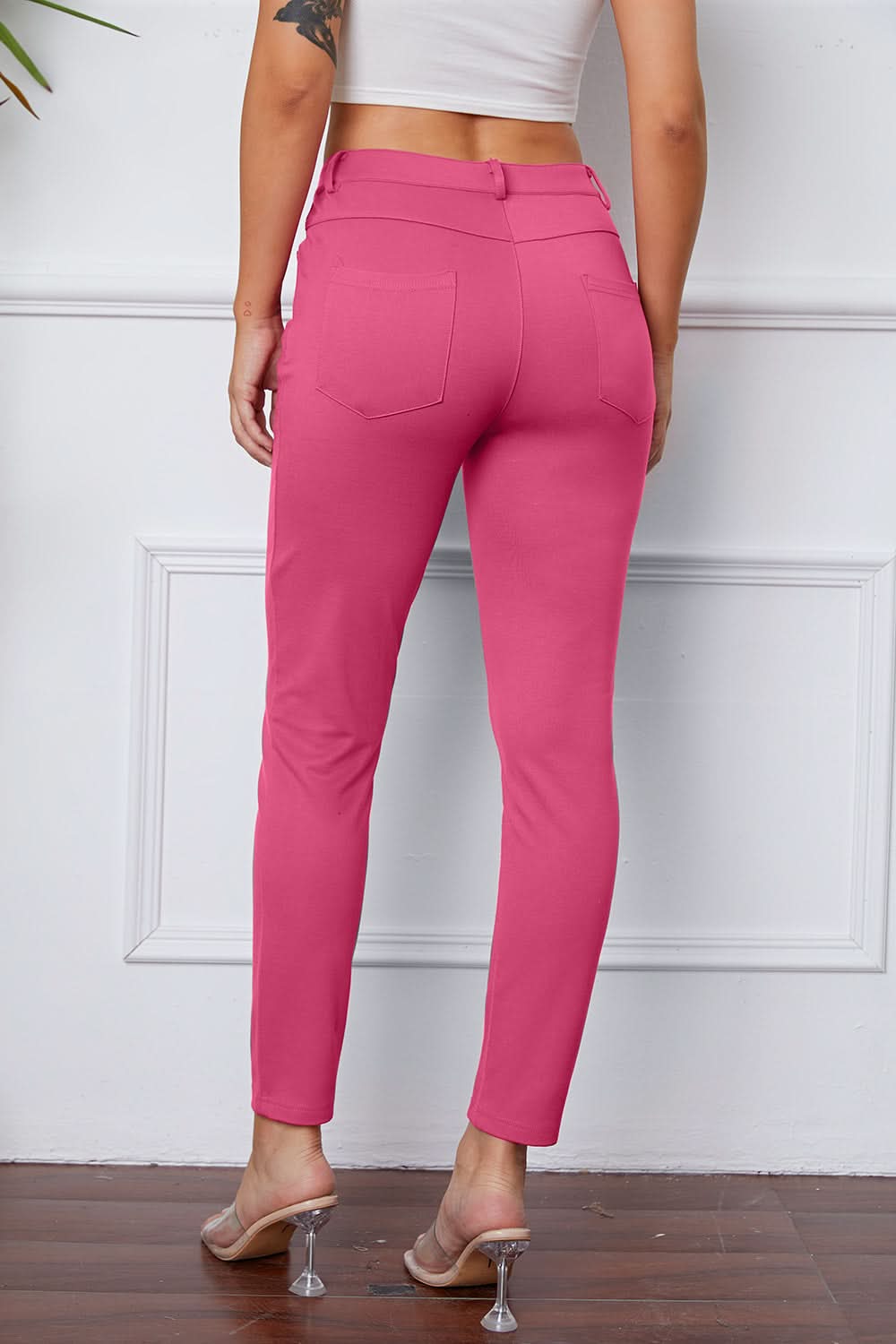 StretchyStitch Pants by Basic Bae Pink
