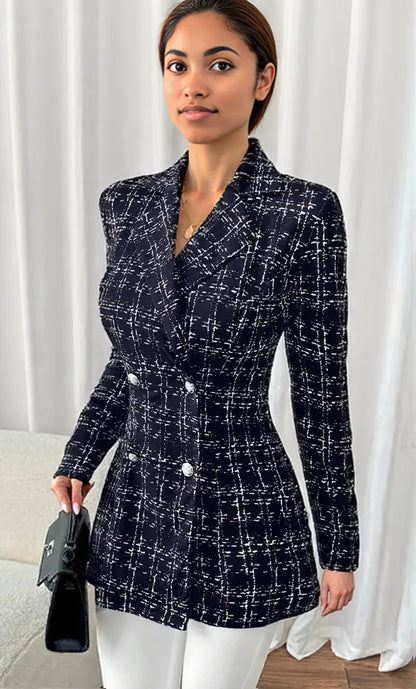 Tweed Double-Breasted Blazer