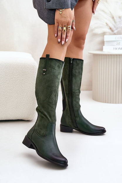 Step in style Jezzi Thigh-Hight Boots green