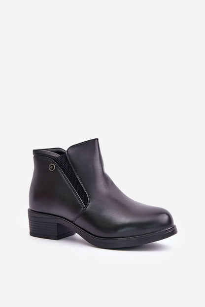 ankle-length upper Heel boots black
