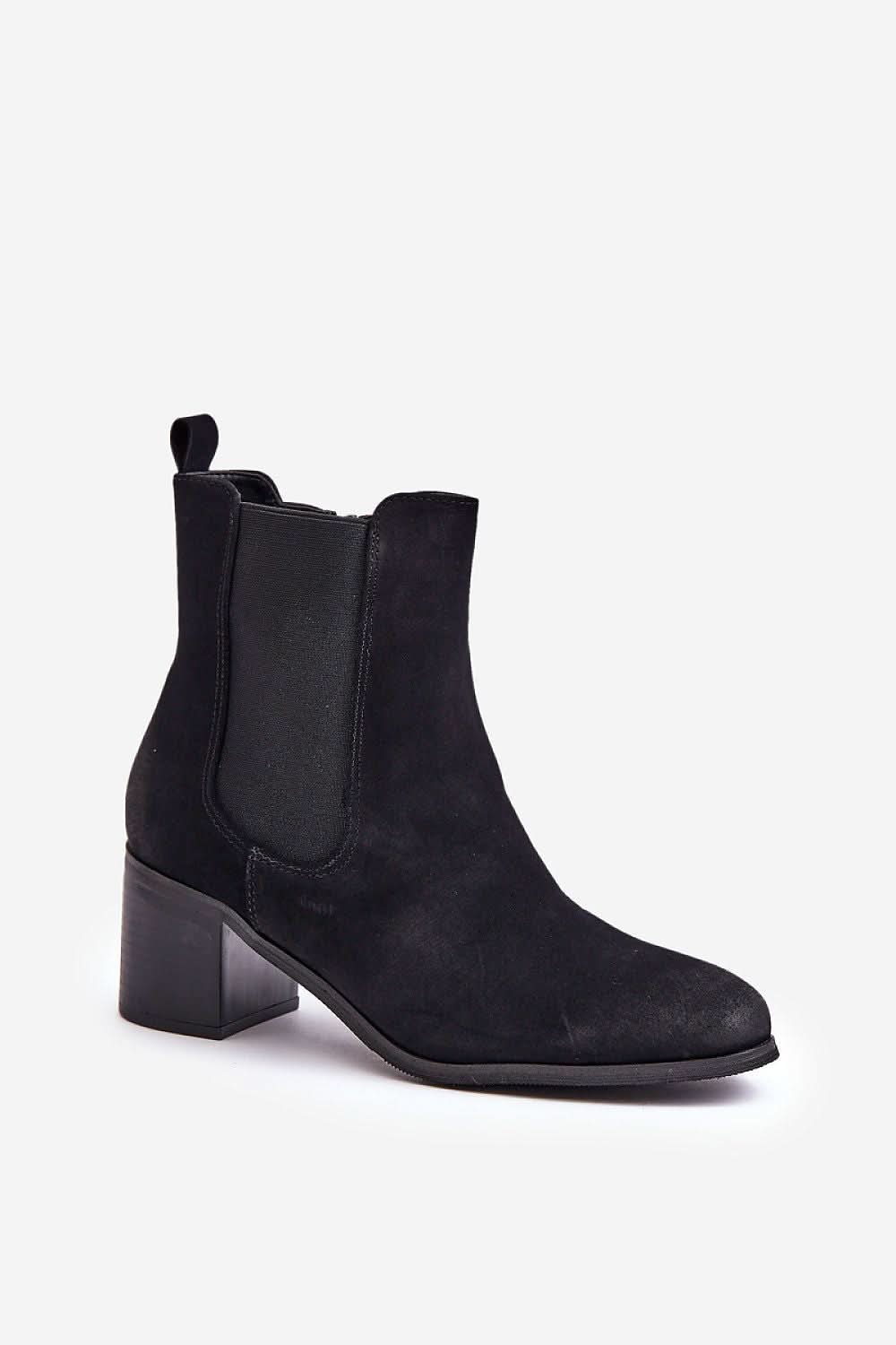 Step in style Rounded Heel boots black