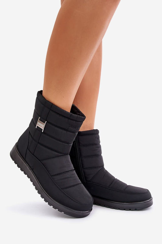 Step in style: Zipper Closure Snow boots black