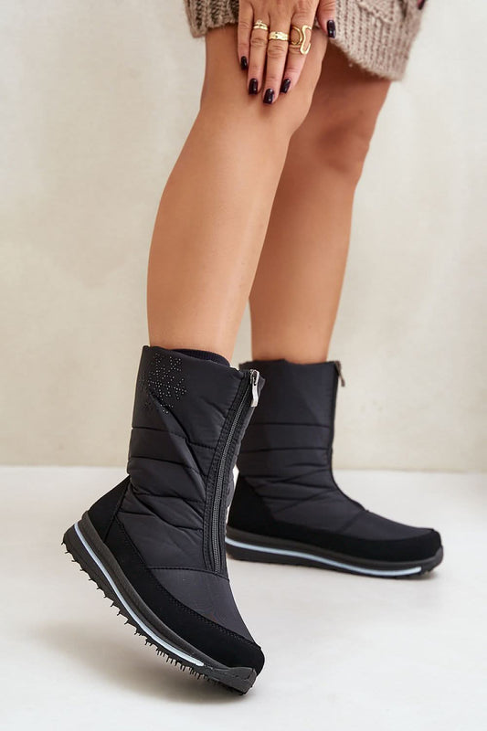 Step in style: Textile Snow boots black