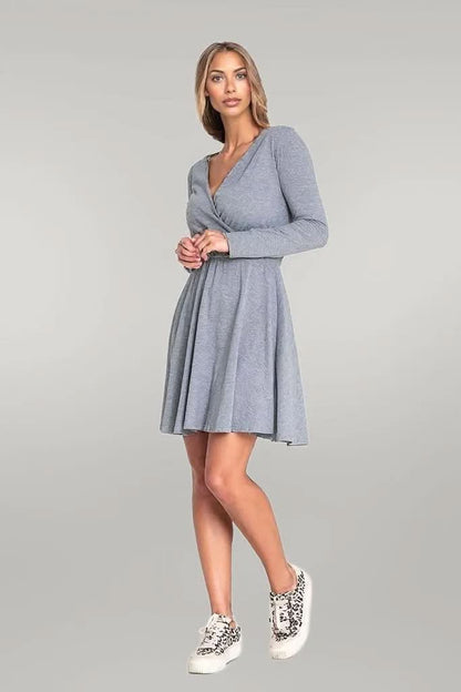 Cotton dress with long sleeves