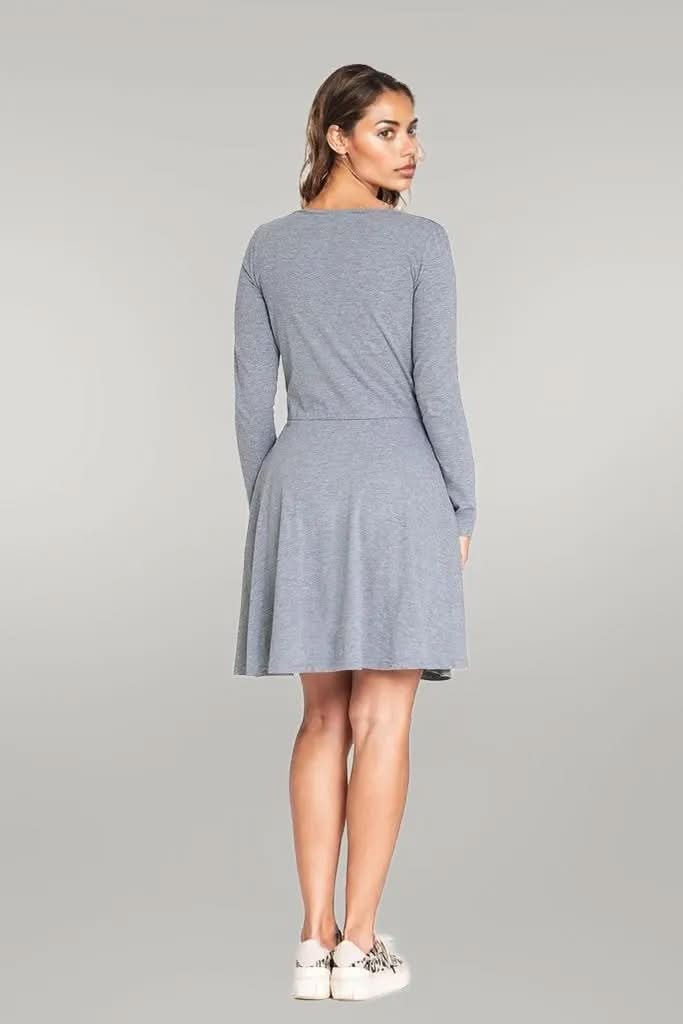 Cotton dress with long sleeves