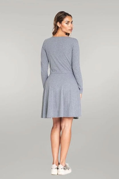 Cotton dress with long sleeves