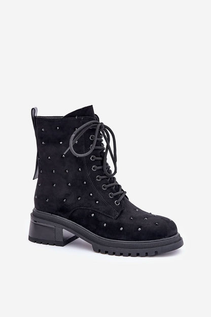 Zippered and additionally laced Boots