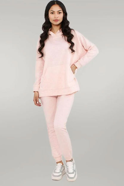 Kangaroo Pocket Women's tracksuit set pink EU one-size-fits-all | US one-size