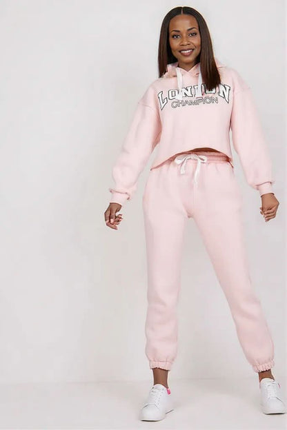 Ex Moda Baby Pink Casual Tracksuit pink EU one-size-fits-all | US one-size