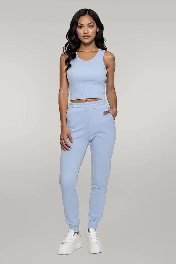 Women's 3-Piece Bomber Jacket Outfit: Striped Top & Loose Pants Set