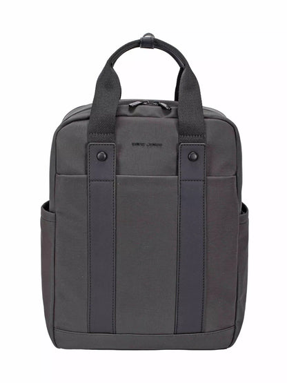 David Jones Canvas Backpack Bag with Dual Handle BLACK One Size