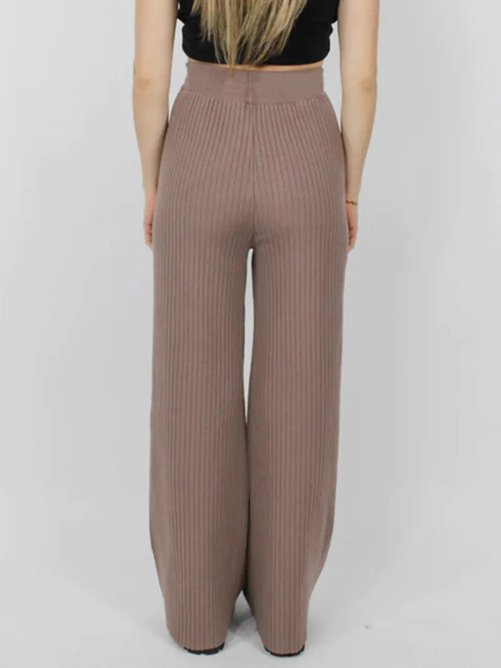 Ribbed Wide Leg Sweater Pants