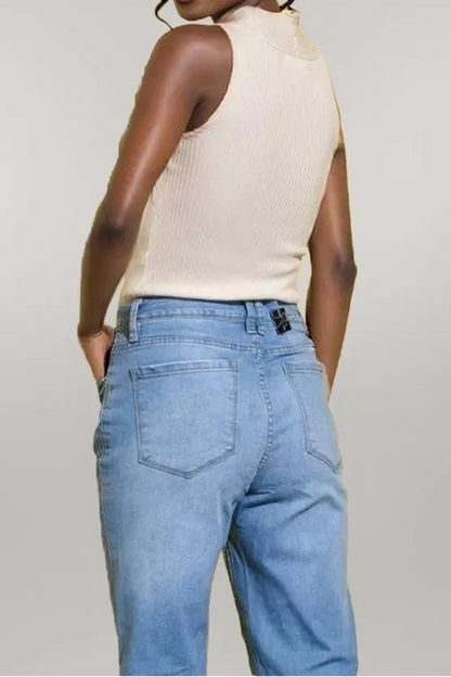 And The Why Basic Rib Cross Halter Neck Tank Top