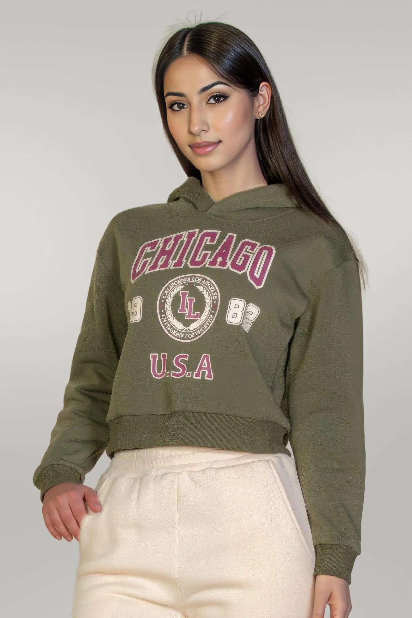 Graphic Drop Shoulder Pull Over Hoodie