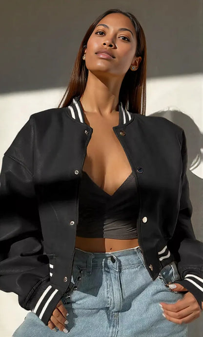 Snap Down Long Sleeve Jacket