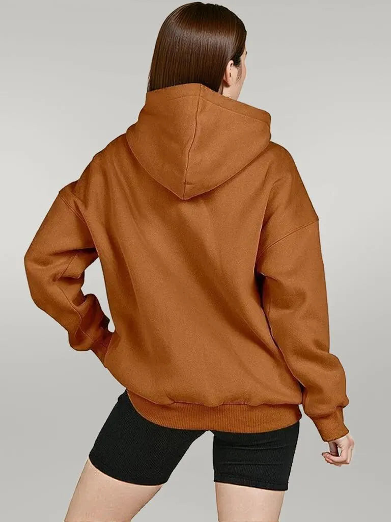Dropped Shoulder Long Sleeve Hoodie