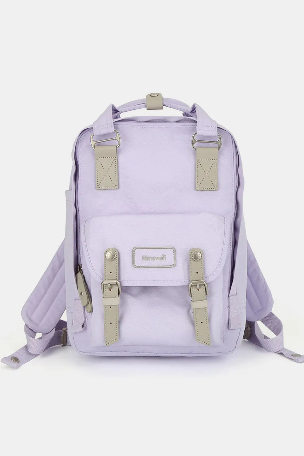 Himawari Contrast Water and Scratch-Resistant Nylon Backpack Bag Lavender One Size
