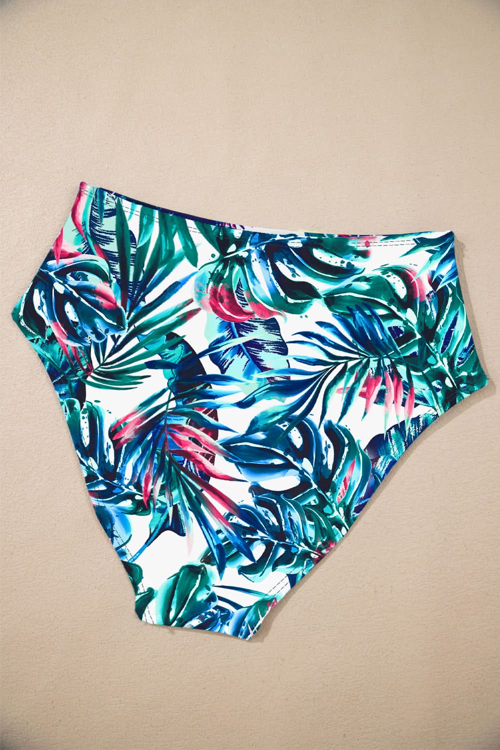 Mineral Red Drawstring Tummy Control Mix-and-match 2pcs Tankini Swimsuit Sea Green 82%Polyamide+18%Elastane