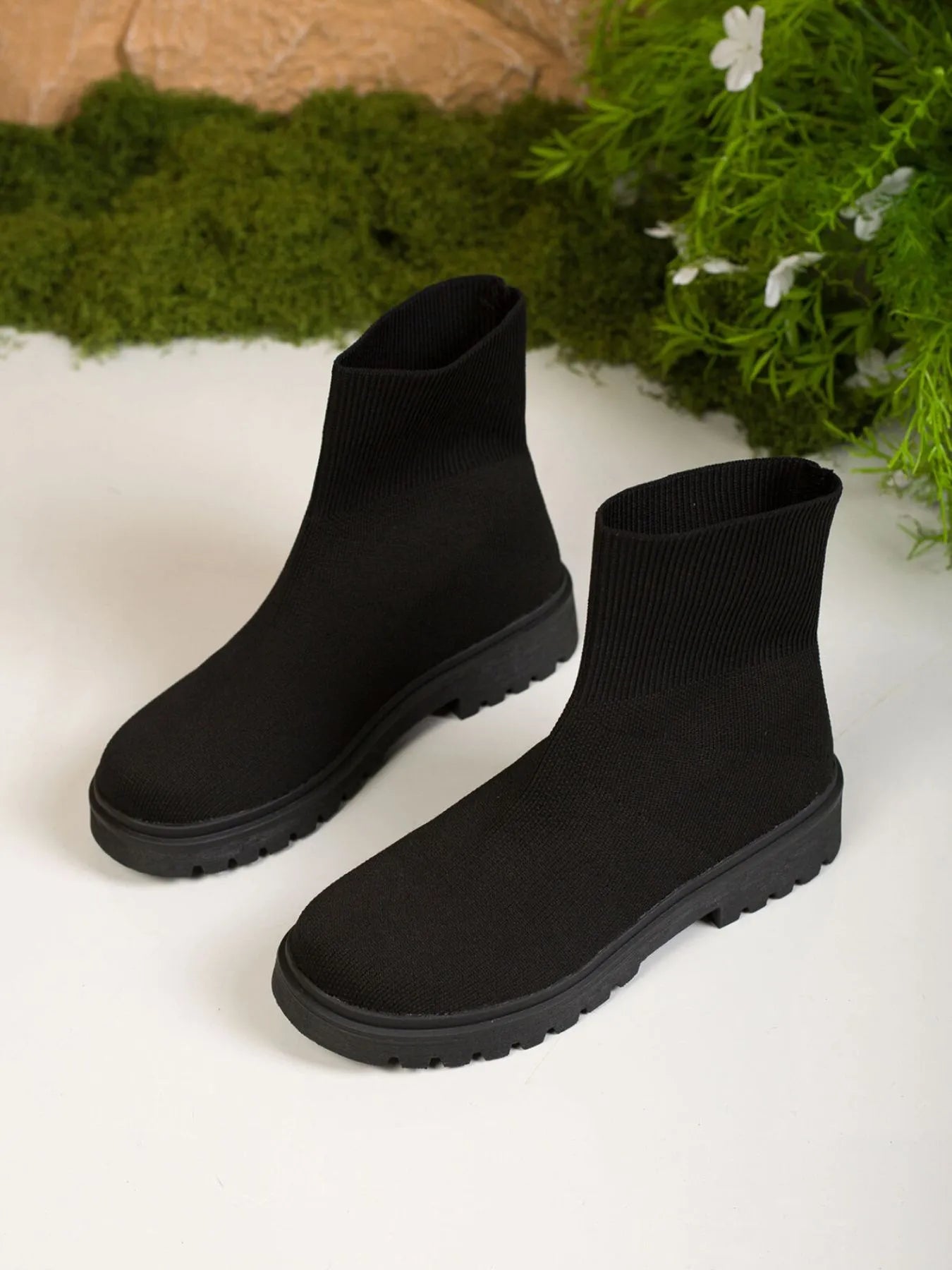 Knit Ankle Boots with Sock-Like Comfort