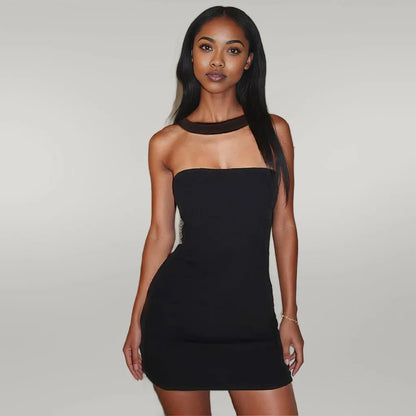 European Style One Shoulder Neck Dress